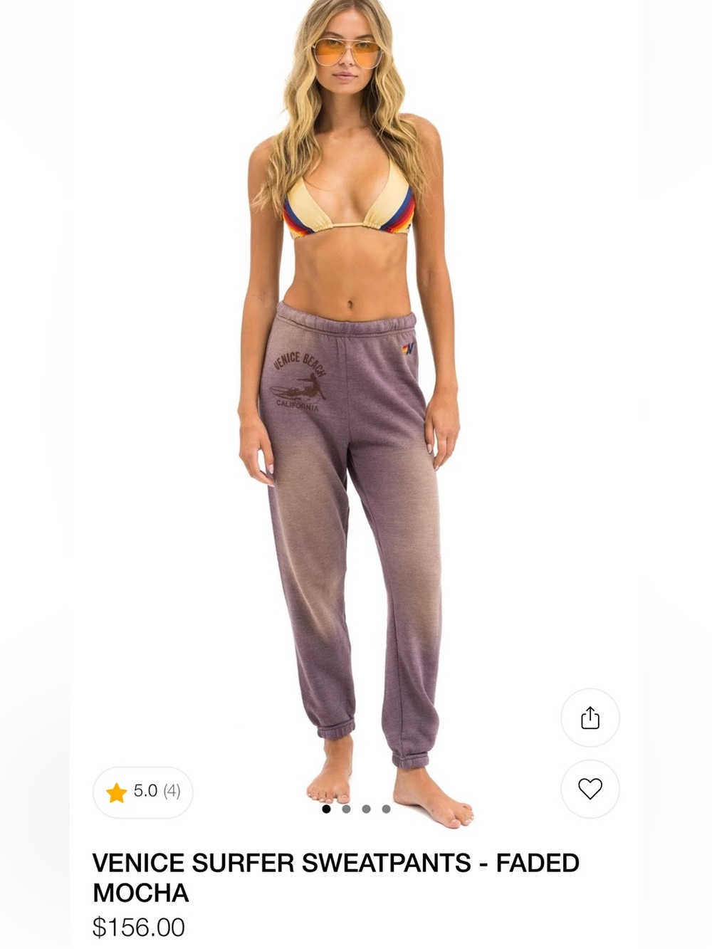 Aviator Nation faded mocha Sweatpants size Large